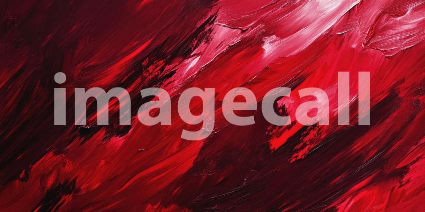 Deep Crimson with Dramatic Brush Strokes, Bold Artistic Texture, Intense Red Background, Expressive Abstract Art Scene