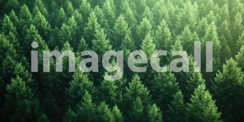 Deep Forest Green with Natural Lighting, Lush Woodland Atmosphere, Vibrant Greenery, Tranquil Nature Background, Serene Landscape