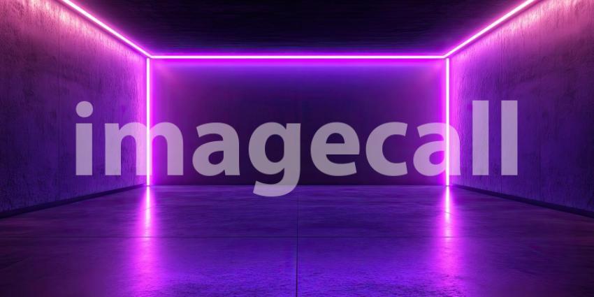 Deep Purple with Glowing Neon Accents, Vibrant Glow, Futuristic Design, Neon Lights, Bold Abstract Background