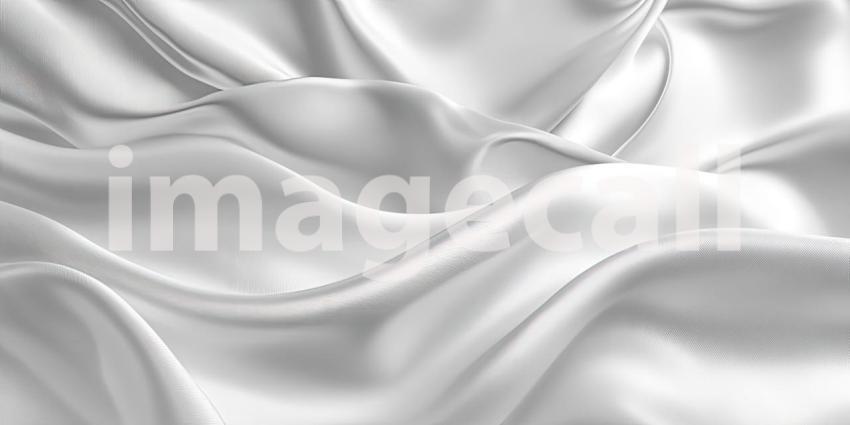 Luminous Veil: Delicate White Silk with a Liquid-Smooth Sheen