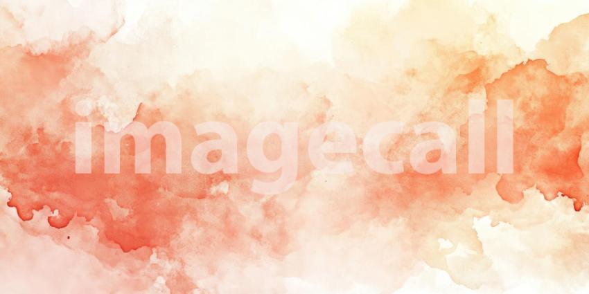 Peach Melba Sky: A Delicate Watercolor Blend of Warm Peach and Vanilla Cream