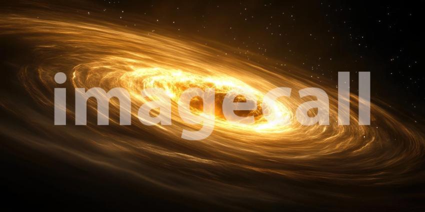 Deep Space Black Hole with Swirling Light, Cosmic Vortex, Light Distortion, Galactic Phenomenon Background