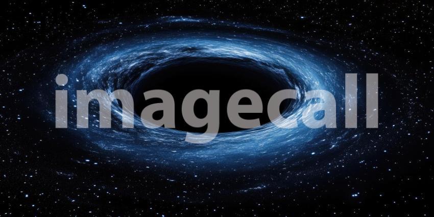 Deep Space Black Hole with Swirling Light, Cosmic Vortex, Light Distortion, Galactic Phenomenon Background