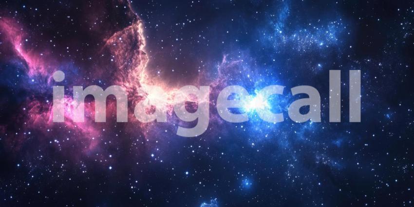 Deep Space Nebula with Bright Stars, Cosmic Clouds, Stellar Formation, Vibrant Nebula Background