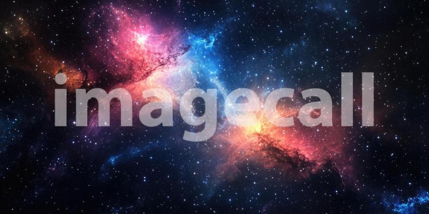 Deep Space Nebula with Bright Stars, Cosmic Clouds, Stellar Formation, Vibrant Nebula Background