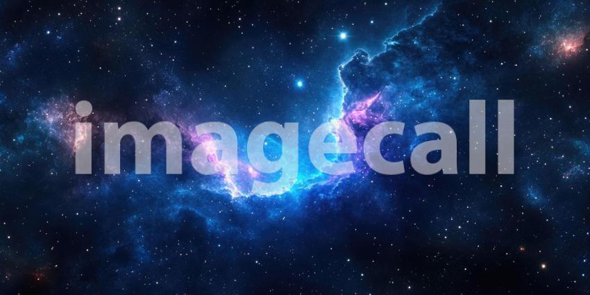 Deep Space Nebula with Glowing Cosmic Dust and Stars, Stellar Formation, Galactic Clouds, Vibrant Background