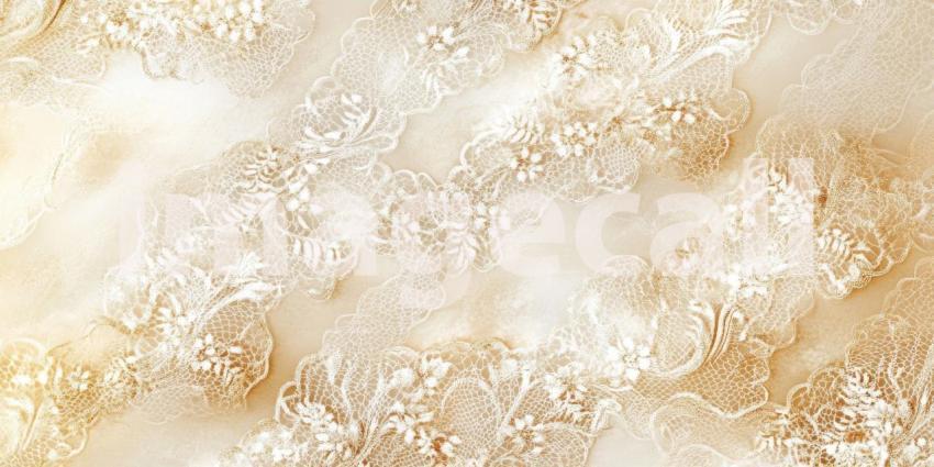 Elegant Delicate Lace Pattern in Soft Ivory and Gold Tones