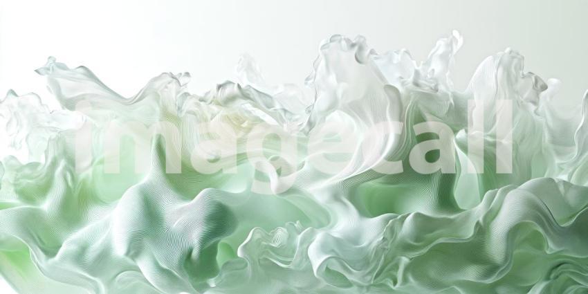 Whispering Mint to Cloud: A Delicate Pastel Green Fading into Pure White Gradient