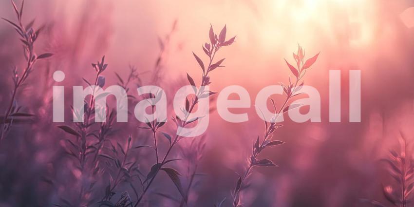 Blushing Haze: A Delicate Pink Mist with Ethereal Dreamy Blur