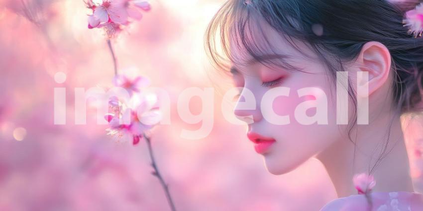 Blushing Haze: A Delicate Pink Mist with Ethereal Dreamy Blur