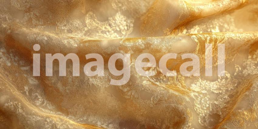 Delicate Lace Fabric with Vintage Elegance in Beige and Gold, Timeless Texture, Elegant Background