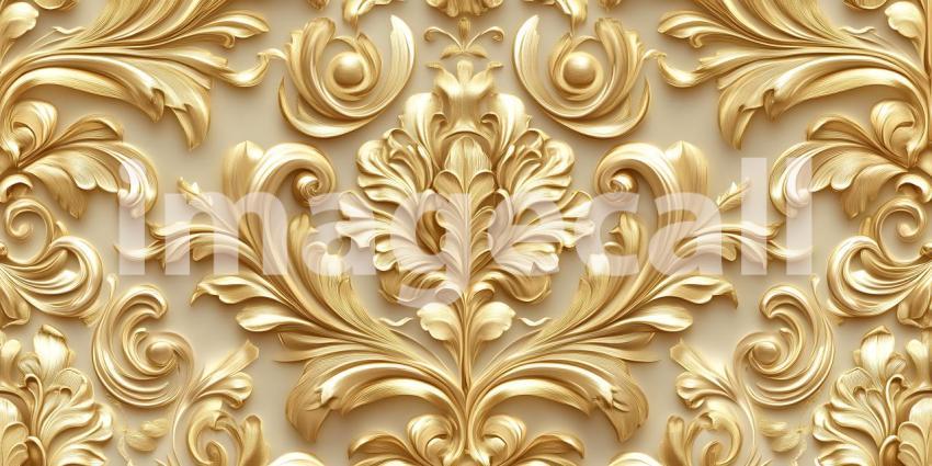 Ornate Gold Flourishes on Dark A Rich Tapestry of Vintage Elegance and Intricate Detail