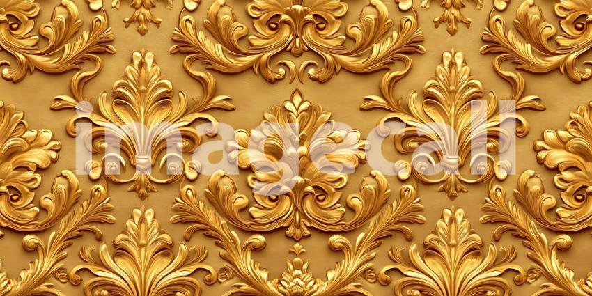 Ornate Gold Flourishes on Dark A Rich Tapestry of Vintage Elegance and Intricate Detail