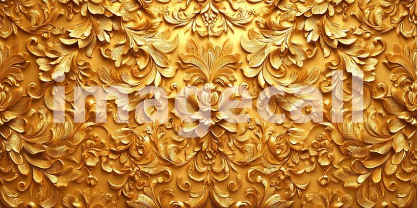 Ornate Gold Flourishes on Dark A Rich Tapestry of Vintage Elegance and Intricate Detail
