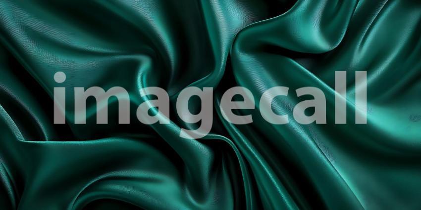 Emerald Green Silk Waves A Luxurious Dance of Light Shadow and Fluid Elegance