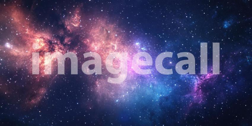 Deep Space Nebula with Glowing Stars, Stellar Clouds, Cosmic Formation, Vibrant Galactic Background