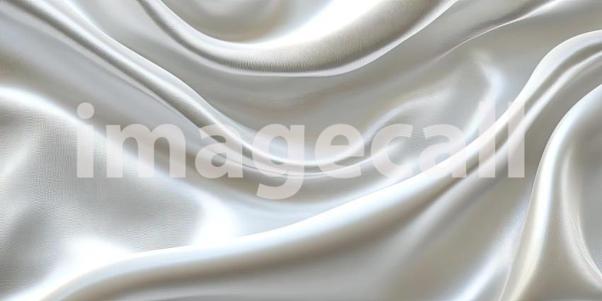 Luminous Veil: Delicate White Silk with a Liquid-Smooth Sheen