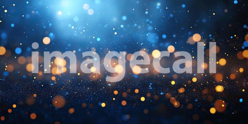 Deep Royal Blue with Golden Sparkles, Luxurious Glow, Sparkling Texture, Elegant Blue and Gold Background