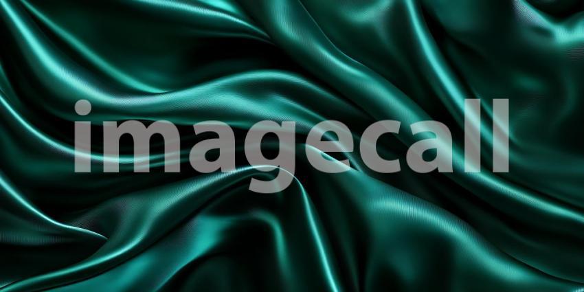Emerald Green Silk Waves A Luxurious Dance of Light Shadow and Fluid Elegance
