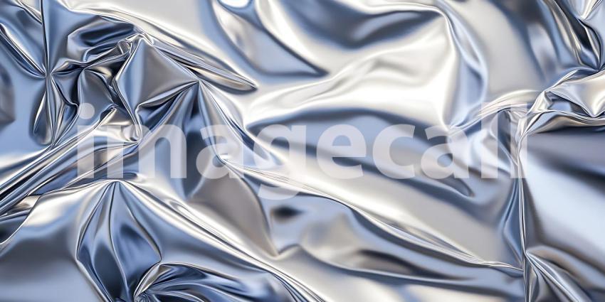 Gleaming Silver Waves A Study in Metallic Texture Light and Reflective Folds