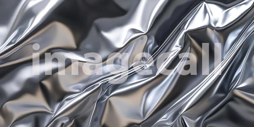 Gleaming Silver Waves A Study in Metallic Texture Light and Reflective Folds