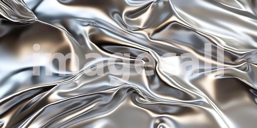 Gleaming Silver Waves A Study in Metallic Texture Light and Reflective Folds