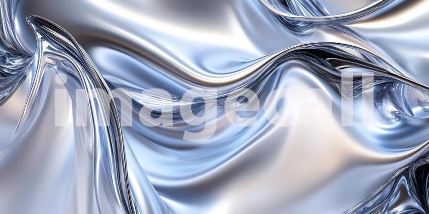 Gleaming Silver Waves A Study in Metallic Texture Light and Reflective Folds