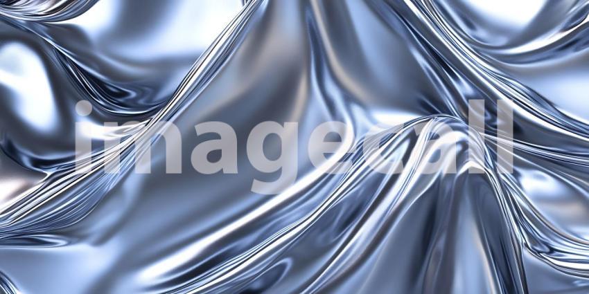 Gleaming Silver Waves A Study in Metallic Texture Light and Reflective Folds