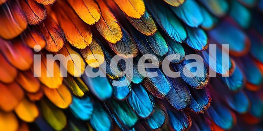 Vibrant Feather Symphony A Tapestry of Color Texture and Natural Elegance