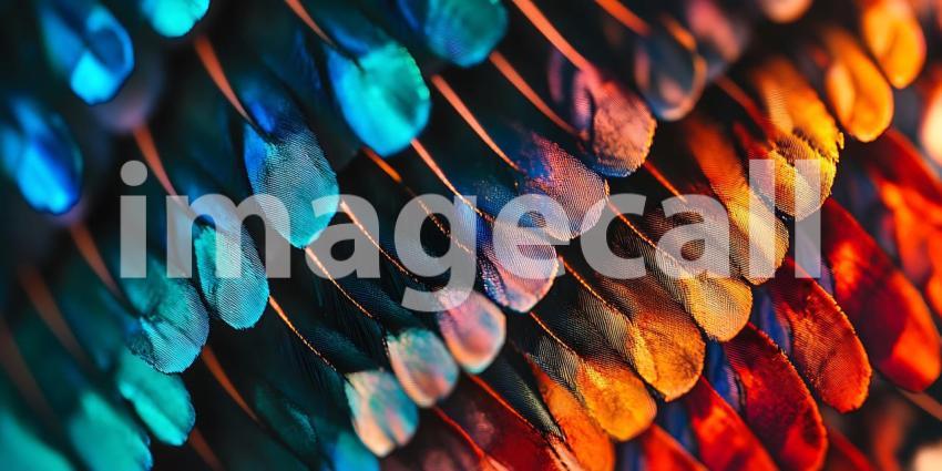 Vibrant Feather Symphony A Tapestry of Color Texture and Natural Elegance