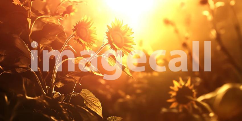 Sunflower Field at Sunset A Golden Symphony of Light Nature and Floral Beauty