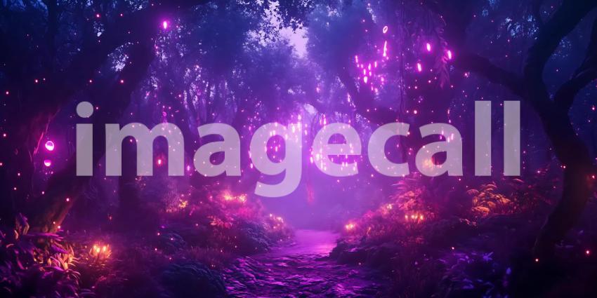 Through Whispering Trees and Golden Light, a Path Unfolds to a Realm of Magic and Wonder