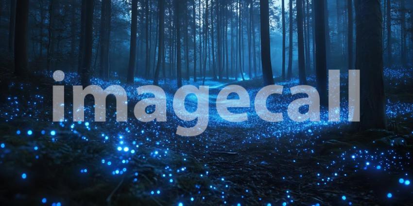 Beneath a Canopy of Emerald Leaves Fireflies Dance Guiding Lost Souls Through the Enchanted Woods