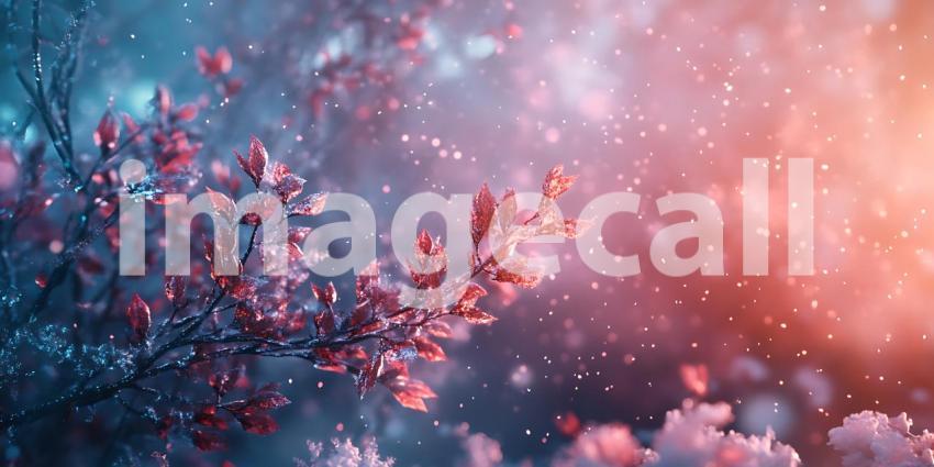 Sunlight Through Snowy Branches Illuminates a Path Where Winters Quiet Majesty Holds Gentle Sway