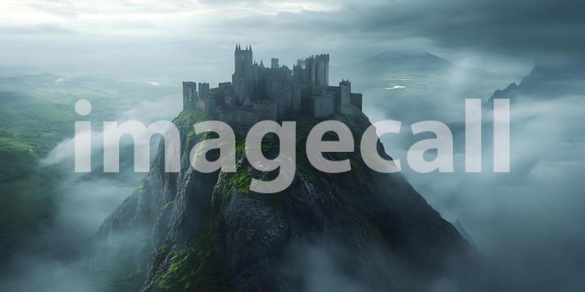 Perched High Above Misty Valleys a Fairytale Castle Stands Guard Over Secrets Whispered by the Wind