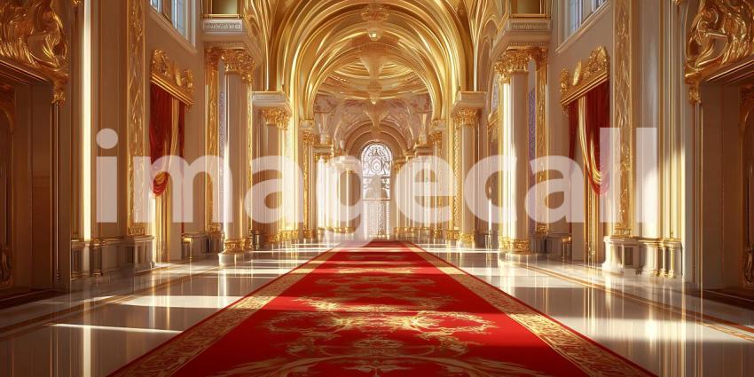 Within Golden Walls and Gleaming Floors a Grand Hall Echoes with Tales of Power and Majesty