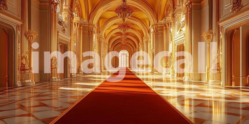 Within Golden Walls and Gleaming Floors a Grand Hall Echoes with Tales of Power and Majesty