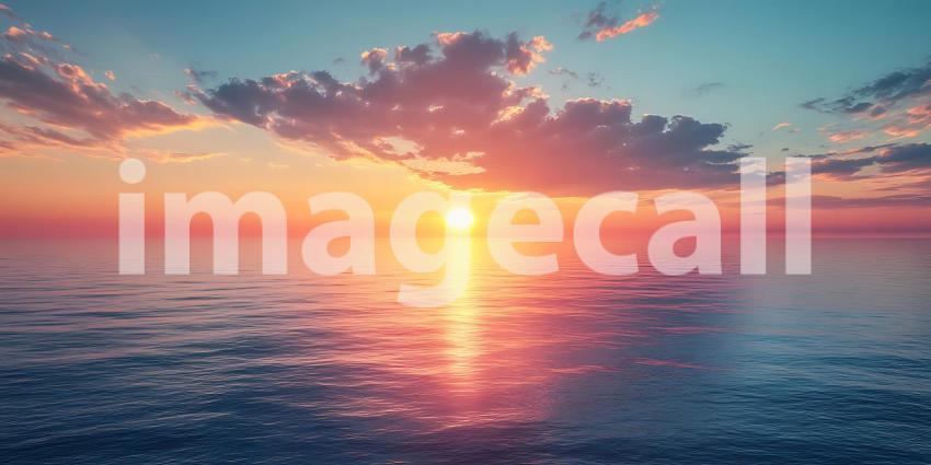 Suns Golden Embrace Paints Mountain Peaks Emerging from a Sea of Clouds in a Majestic Dawn