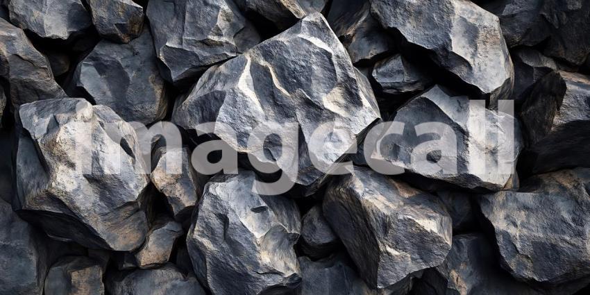 Rough Grey Stones Form a Natural Mosaic Where Time's Slow Hand Carves Patterns of Ancient Beauty