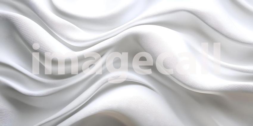 Soft White Fabric Flows in Gentle Curves a Symphony of Texture and Light