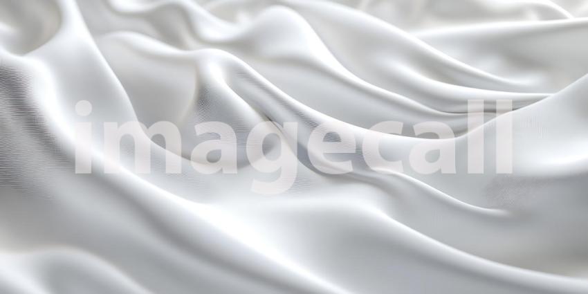 Soft White Fabric Flows in Gentle Curves a Symphony of Texture and Light