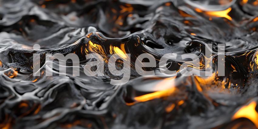 Black Liquid Gold A Dance of Light and Shadow Where Darkness Embraces a Glimmering Heart