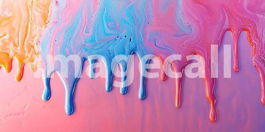 A Symphony of Sweetness Where Colorful Glazes Drip and Sprinkles Dance on a Canvas of Pink Delight