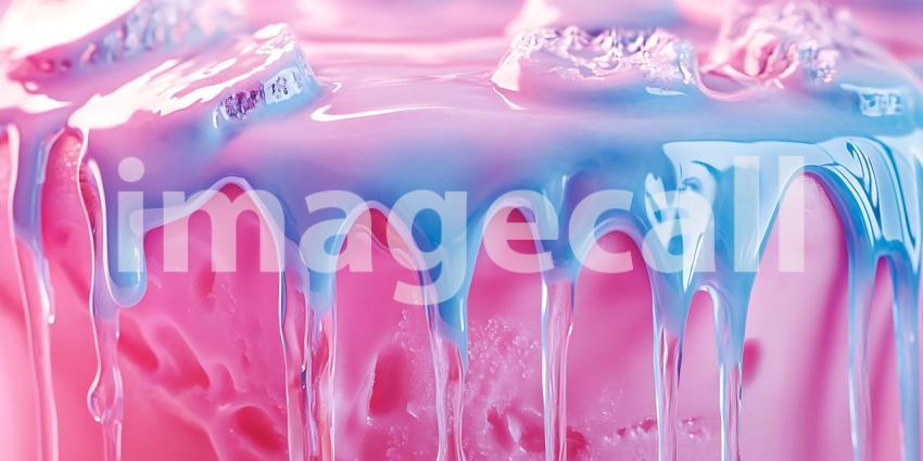 A Symphony of Sweetness Where Colorful Glazes Drip and Sprinkles Dance on a Canvas of Pink Delight