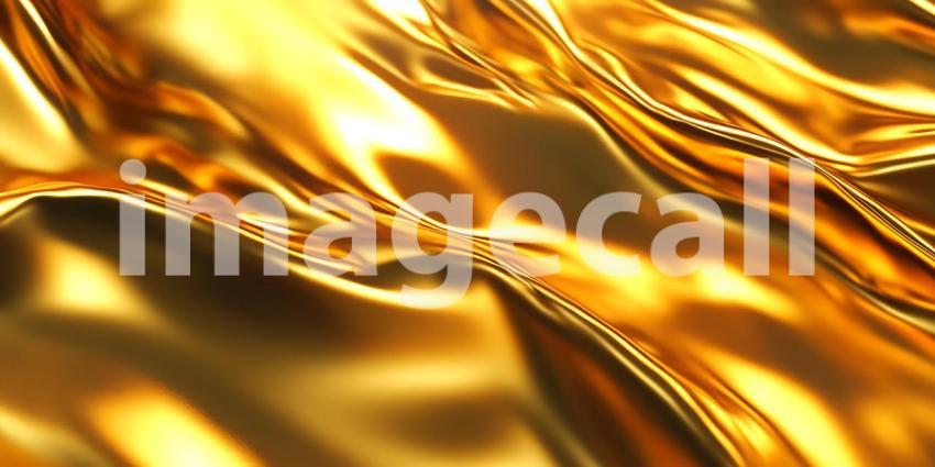 Golden Liquid Shimmers and Flows in a Dance of Light and Luxurious Form