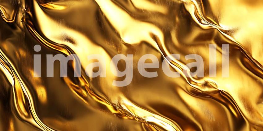 Golden Liquid Shimmers and Flows in a Dance of Light and Luxurious Form