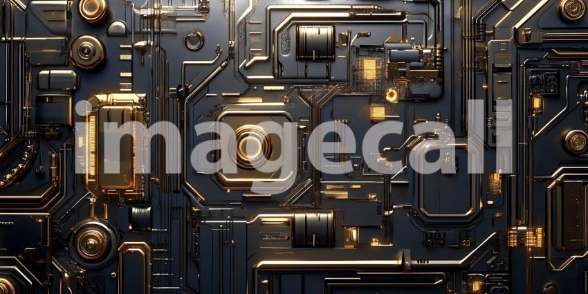 Intricate Patterns of Perforated Metal Gleam Under Soft Light Revealing a World of Industrial Precision