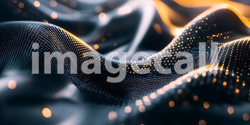 Shimmering Waves of Gold Flow in a Dance of Light and Fluid Grace