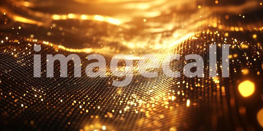 Shimmering Waves of Gold Flow in a Dance of Light and Fluid Grace