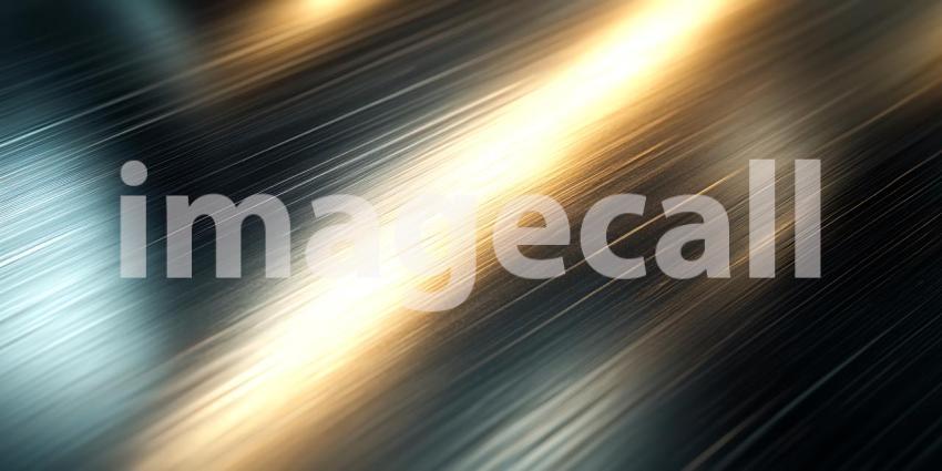 Streaks of Gold and Silver Light Dance Across a Brushed Metal Surface Creating a Dynamic Texture